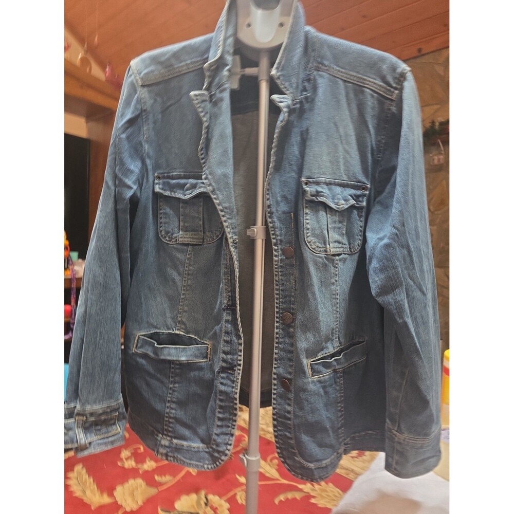 Venezia Trucker Jacket Women's Blue Denim Stretch Long Sleeve Classic - 18/20